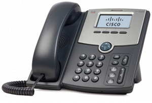 A Cisco VoIP phone incorporating PoE Cisco VoIP phone